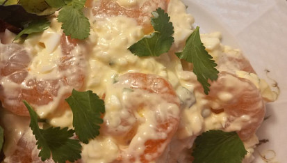 Vajíčková pomazánka s krevetami