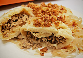 Kynuté knedlíky s uzeným masem