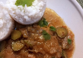 Plátky krkovice v pikantní omáčce s koriandrem