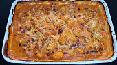 Jednoduché zapečené gnocchi s kuřecím masem z jednoho pekáče