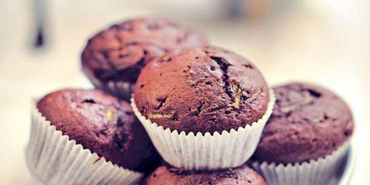 Cuketové muffiny s čokoládou