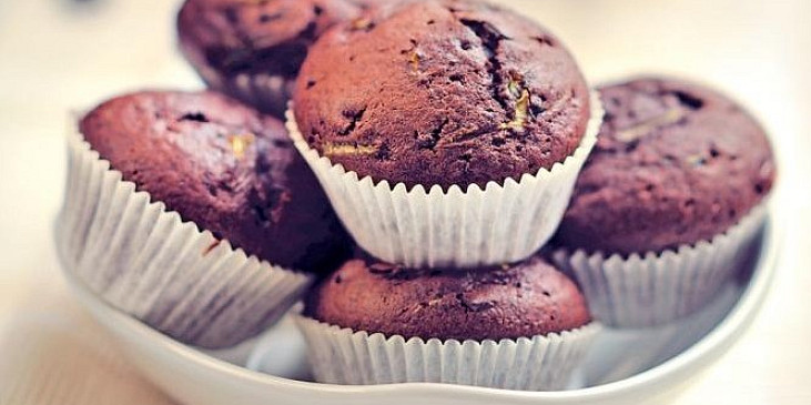 Cuketové muffiny s čokoládou
