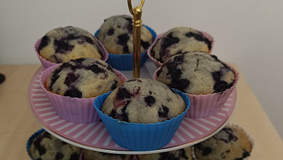 Borůvkové muffiny