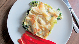 Lasagne se špenátem a ricottou