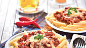 Bleskové penne s tvarůžky