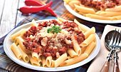 Bleskové penne s tvarůžky