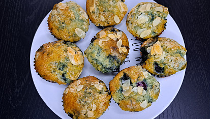 Borůvkové muffiny z cottage těsta