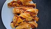 Chuťovka - slaninové tyčky (vrtulky)