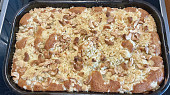 Rebarborovo-broskvové řezy (Namísto mandlí jsem dal kešu , jinak děkuji za recept,)