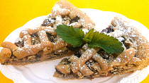 Linecký koláč s rebarborou a jablky
