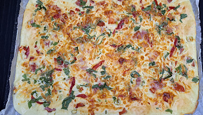 Slaná palačinková pizza