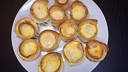 Snídaňové muffiny z tortill