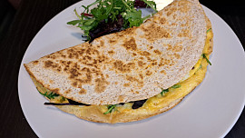 Tortilla plněná špenátem