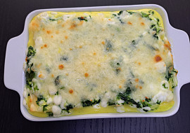 Špenátové lasagne z jednoho pekáčku