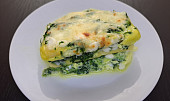Špenátové lasagne z jednoho pekáčku