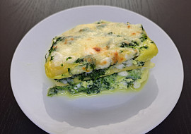 Špenátové lasagne z jednoho pekáčku