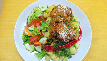 Marinovaný květák pečený v horkovzdušné fritéze