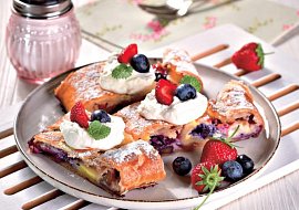 Ovocný závin s mascarpone