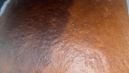 Nadýchaná banánová buchta, Banánová buchta, napůl s přidanou nutellou do těsta