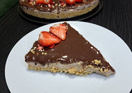 Čokoládovo-jahodový cheesecake