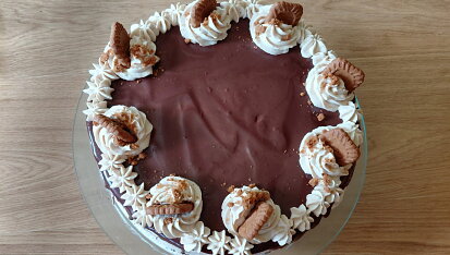 Lotuskový dort s mascarpone krémem
