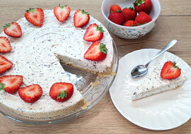 Nepečený stracciatella dort
