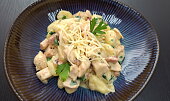 Krémové gnocchi s kuřecím masem a slaninou
