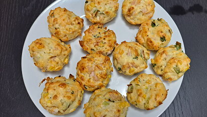 Slané muffiny z tvarohového těsta