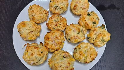 Slané muffiny z tvarohového těsta