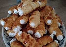 Kremrole z křehkého těsta (Výborné!!!! Dělala jsem mini a je jich 75 🤣🤣)