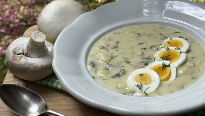 Žampionová polévka nakyselo
