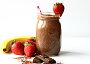 Čokoládové smoothie s jahodami