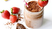 Čokoládové smoothie s jahodami