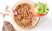 Čokoládové smoothie s jahodami