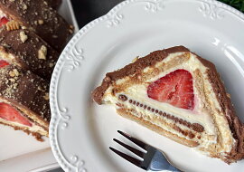 Jahodová BeBe střecha s mascarpone