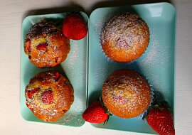 Jahodové muffinky