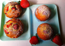 Jahodové muffinky