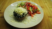 Zapečené Portobello s kukusem