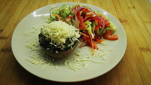 Zapečené Portobello s kukusem