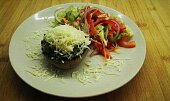 Zapečené Portobello s kukusem