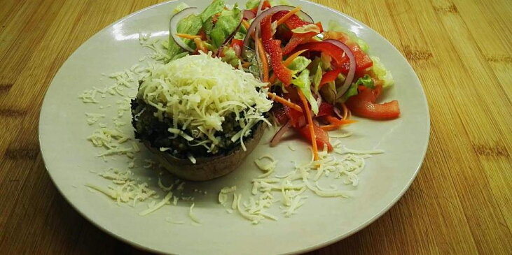 Zapečené Portobello s kukusem