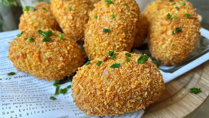Bramborové krokety plněné sýrem