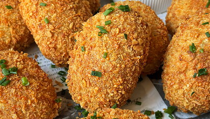 Bramborové krokety plněné sýrem