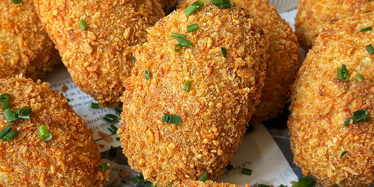 Bramborové krokety plněné sýrem