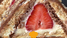 Jahodová BeBe střecha s mascarpone