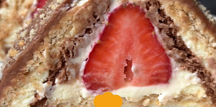 Jahodová BeBe střecha s mascarpone