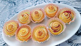 Listové muffiny s mascarpone a slaninou