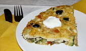 Španělská vaječná tortilla s olivami a sýrem