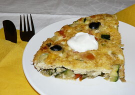 Španělská vaječná tortilla s olivami a sýrem