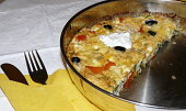 Španělská vaječná tortilla s olivami a sýrem